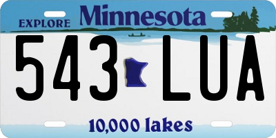 MN license plate 543LUA