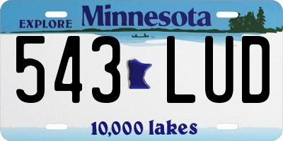 MN license plate 543LUD