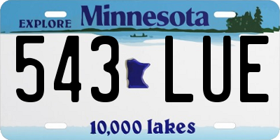 MN license plate 543LUE