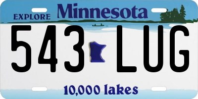 MN license plate 543LUG