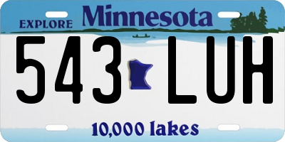 MN license plate 543LUH