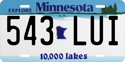 MN license plate 543LUI