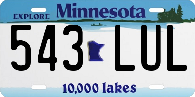 MN license plate 543LUL