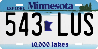 MN license plate 543LUS