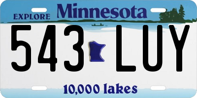 MN license plate 543LUY