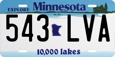 MN license plate 543LVA