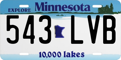 MN license plate 543LVB