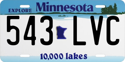 MN license plate 543LVC
