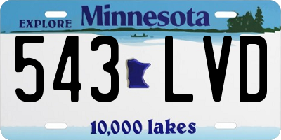 MN license plate 543LVD