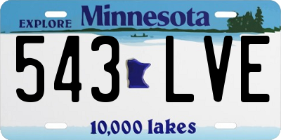 MN license plate 543LVE