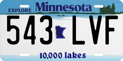 MN license plate 543LVF