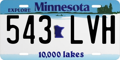 MN license plate 543LVH