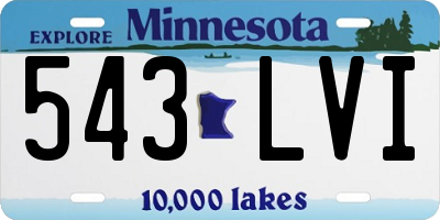 MN license plate 543LVI