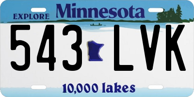 MN license plate 543LVK