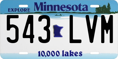 MN license plate 543LVM