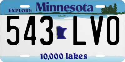 MN license plate 543LVO