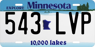 MN license plate 543LVP
