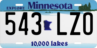 MN license plate 543LZO