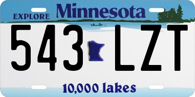 MN license plate 543LZT