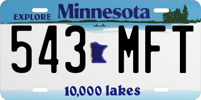 MN license plate 543MFT