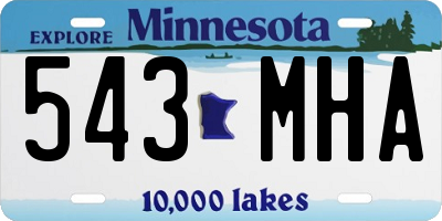 MN license plate 543MHA