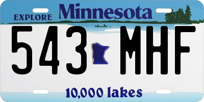 MN license plate 543MHF