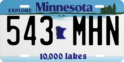 MN license plate 543MHN