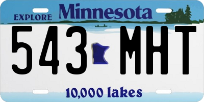MN license plate 543MHT