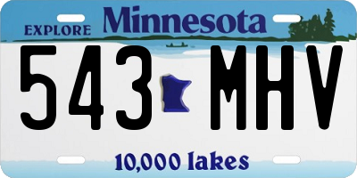 MN license plate 543MHV