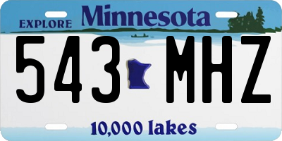 MN license plate 543MHZ