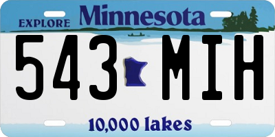MN license plate 543MIH