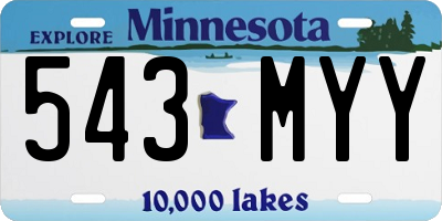 MN license plate 543MYY