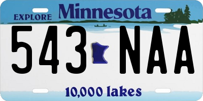 MN license plate 543NAA
