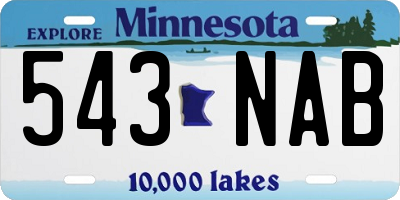 MN license plate 543NAB