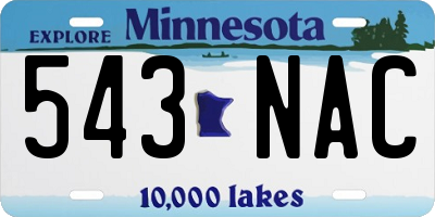 MN license plate 543NAC