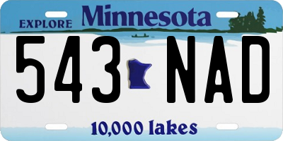 MN license plate 543NAD