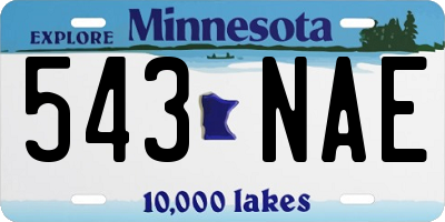 MN license plate 543NAE