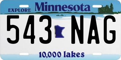 MN license plate 543NAG