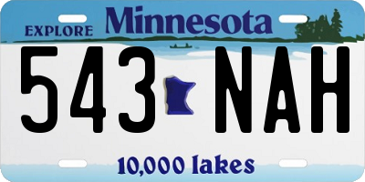MN license plate 543NAH