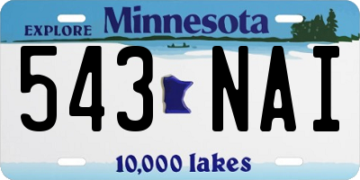 MN license plate 543NAI