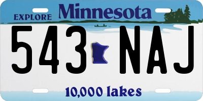 MN license plate 543NAJ