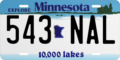 MN license plate 543NAL