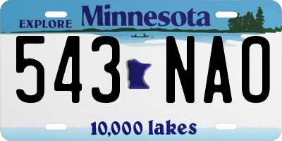 MN license plate 543NAO