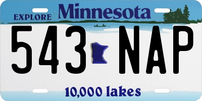 MN license plate 543NAP