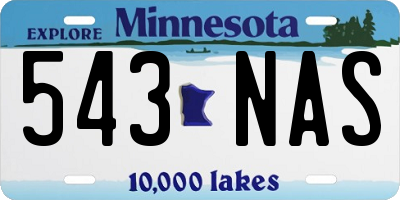 MN license plate 543NAS