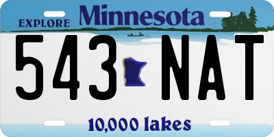 MN license plate 543NAT