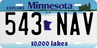 MN license plate 543NAV