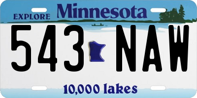 MN license plate 543NAW