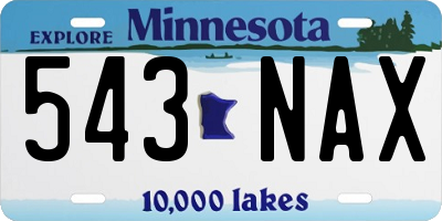 MN license plate 543NAX