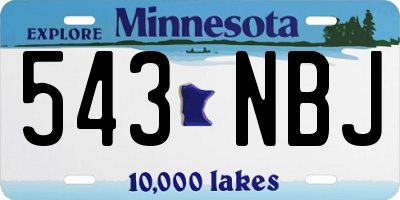 MN license plate 543NBJ